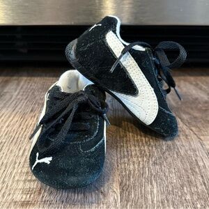 Puma Unisex Baby Toddler Shoes Black and White Lace Up Sneaker Size 4 Toddler